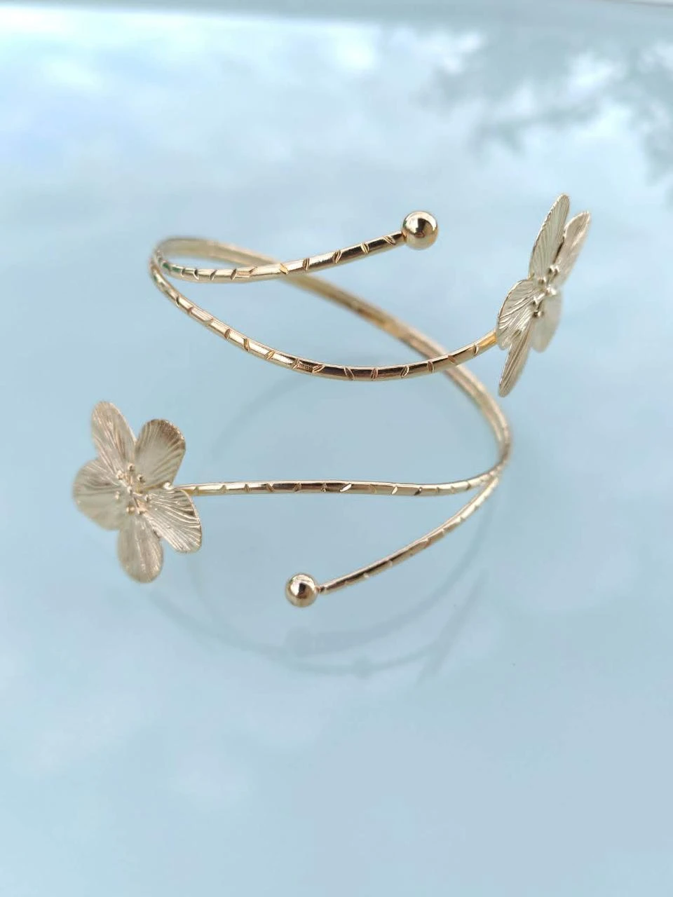 Double Flower Gold Arm Bracelet 2873 for €7.99 – photo 4
